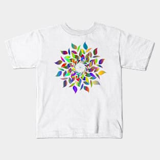 Leaves in multiple prismatic colours Kids T-Shirt